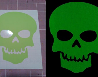 Simple Skull Glow in the Dark Decal