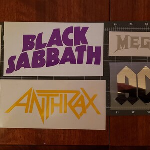 Rock Band Logo's Vinyl Decals - Etsy