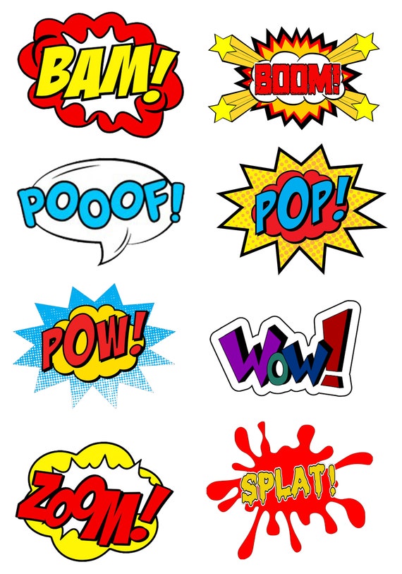 Comic Book Sound FX Vinyl Stickers