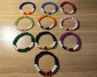 Sailor Moon Inspired Beaded Bracelets | Color Glass Bead Bracelets | One Size Fits Most | Sailor Guardian Variations |