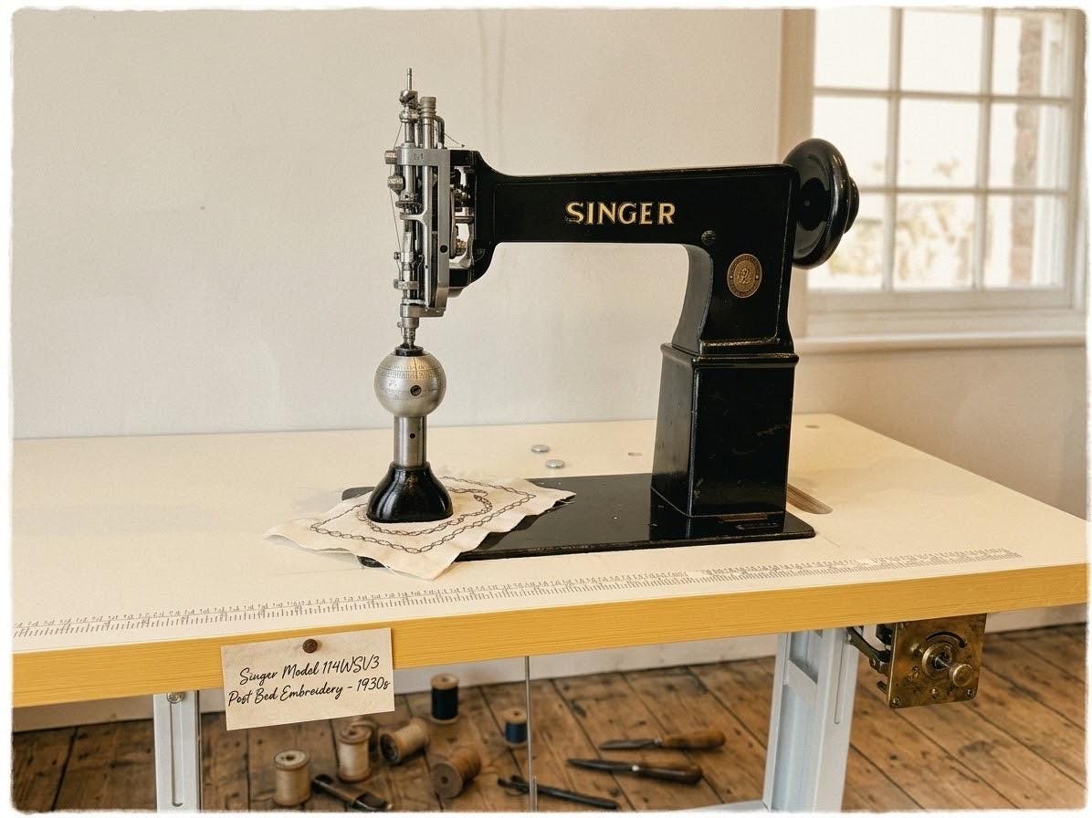 Singer 114WSV3 Post Bed Chainstitch Embroidery / Moss Stitch
