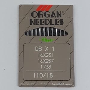 Organ Japan Bernina 950 DBx1- Sewing Needles Size 100/18, (1 Order of Each Size -2 Pkgs) Jack, Brother Juki Singer Pfaff