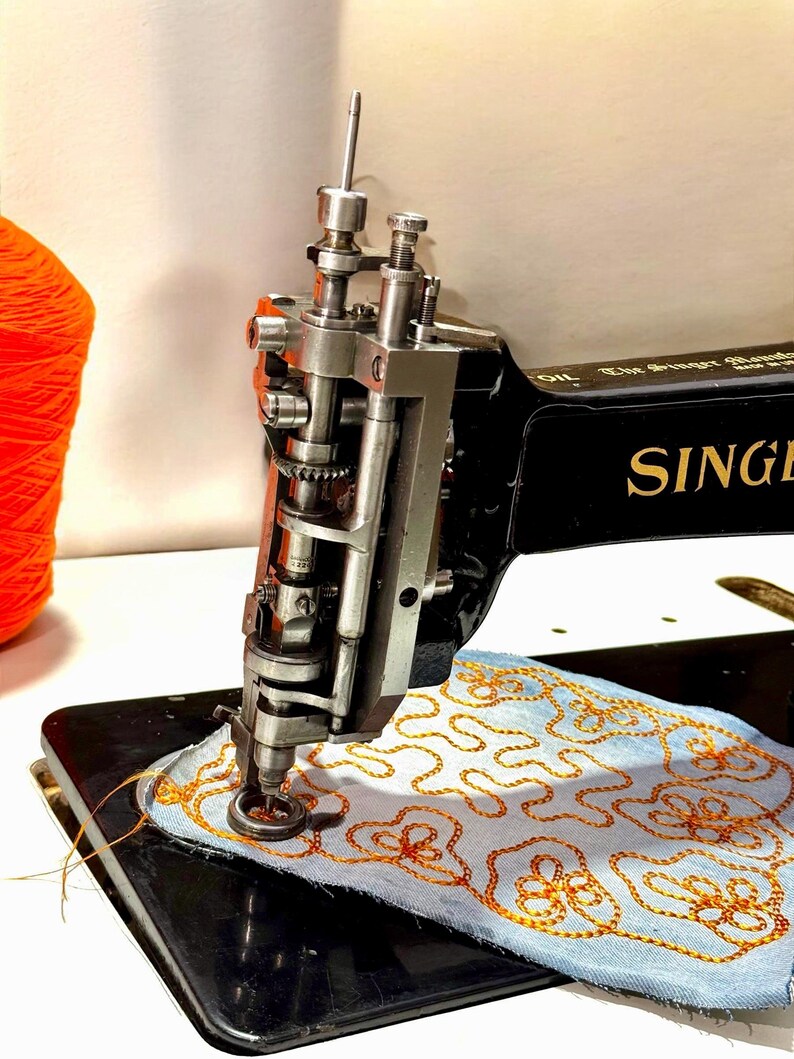 Singer Chain Singer 114w103 Vintage Embroidery Chain & Moss Stitch Machine Sewing ...