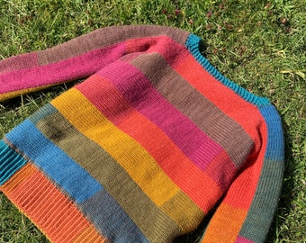 Festival Sweater Pattern - Circular Knitting Machine - Addi, Sentro 22 pin