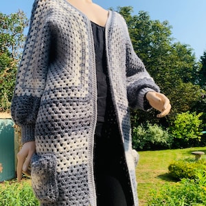 Granny Hexagon Cardigan Crochet Pattern - Easy, Beginner