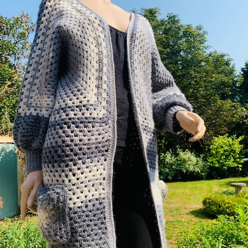 Granny Hexagon Cardigan Crochet Pattern - Easy, Beginner - Etsy