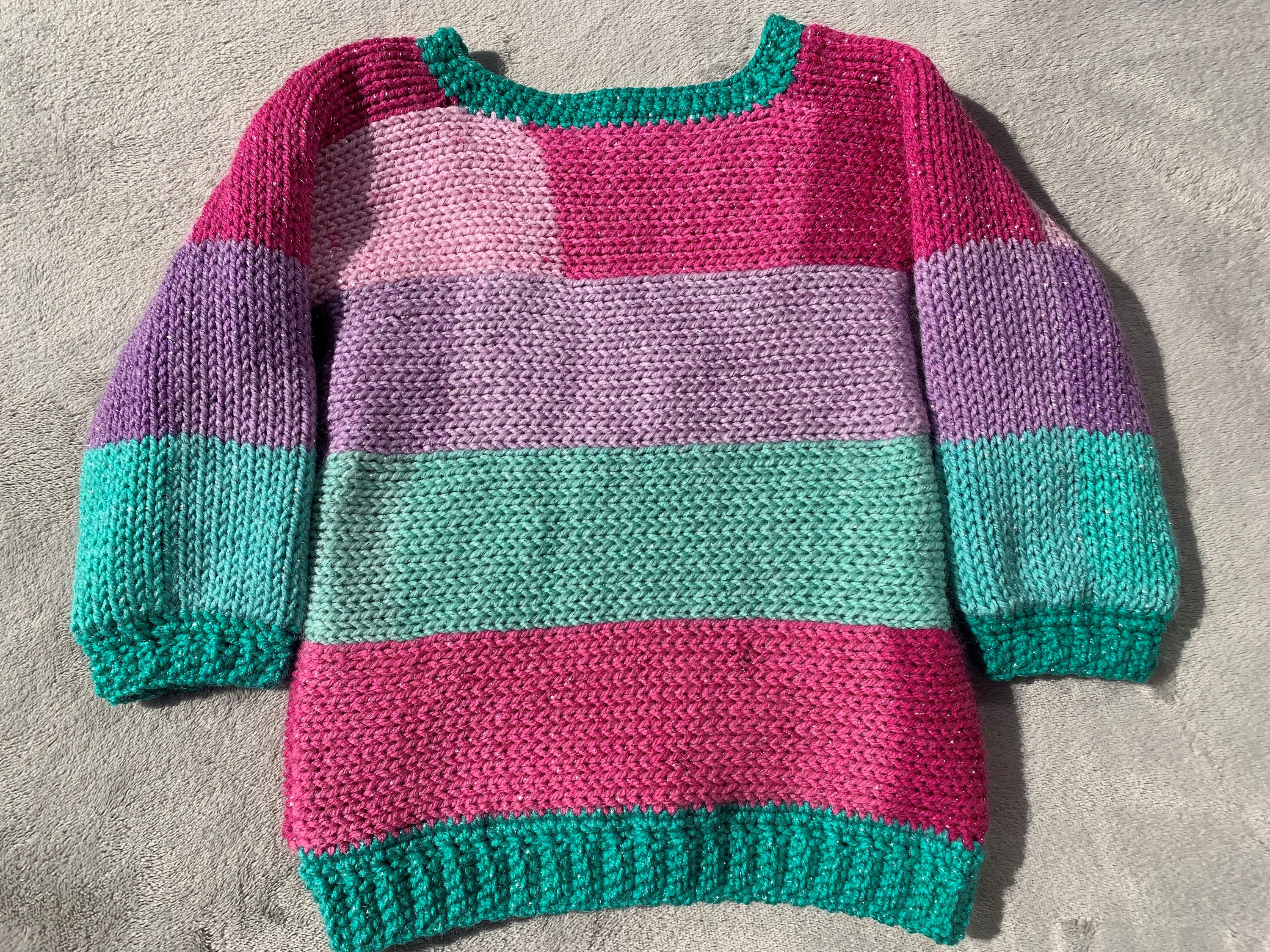 Knitting Machine Pattern - Children's Sweater - Addi, Sentro 22 Pin ...