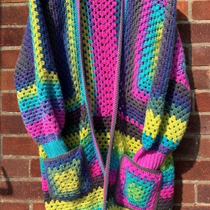 Granny Hexagon Cardigan Crochet Pattern Easy, Beginner image 5