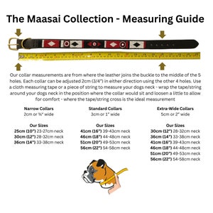 Maasai beaded leather designer dog collars handmade in Africa from quality leather for large and small dogs 画像 9