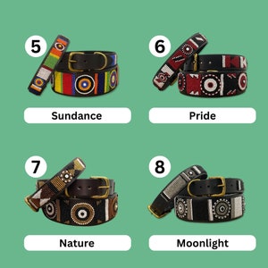 Maasai beaded leather designer dog collars handmade in Africa from quality leather for large and small dogs 画像 4
