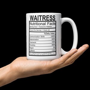 Waitress Gift, Gift For Waitress, Waitress Mug, Waitress Coffee Mug, Mug For Waitress, Waiter Gift, Waiter Mug, Server Gift, Best Waitress