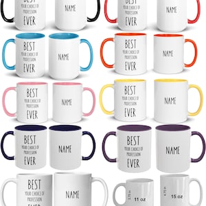 a set of six different colored coffee mugs