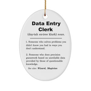 Data Entry Clerk Ornament, Data Entry Clerk Gift, Data Entry Clerk Gift Ideas, Data Entry Clerk Christmas Gift, Data Entry Clerk Birthday