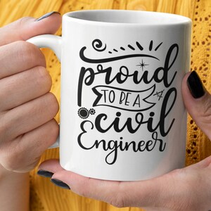 Civil engineer mug, civil engineer birthday gift, engineer appreciation, new civil engineer cup, civil engineering graduation, gifts for men