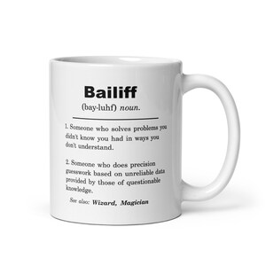 Bailiff Gift, Bailiff Mug, Best Bailiff Birthday Graduation Christmas Gift, Gifts For Bailiff, Bailiff Retirement Gift, Coworker Gift