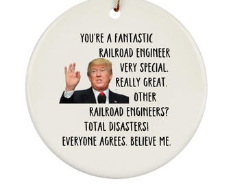 Ingeniero ferroviario, Adorno de ingeniero ferroviario, Regalo de ingeniero ferroviario, Regalo de agradecimiento de ingeniero ferroviario, Ideas de regalos de ingeniero ferroviario