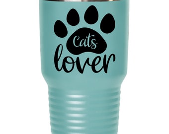 Cat tumbler, cat mom tumbler, cat dad cup, cat lovers gift, birthday gifts, cats lover christmas gift, gift ideas for cat lover, cat owner