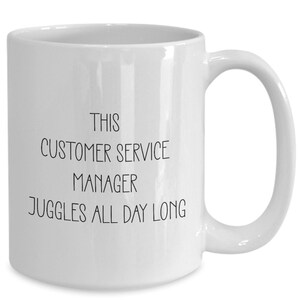 Customer service manager mug, customer service representative cup, birthday graduation gift idea for a customer service manager, csr gift