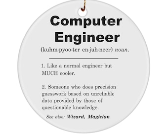 Computer engineer definition ornament, computer engineer christmas gifts, computer engineer gift ideas, computer engineer appreciation gift