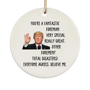 Foreman, Foreman Ornament, Foreman Gift, Foreman Appreciation Gift, Foreman Gift Ideas, Foreman Christmas Gift, Foreman Birthday Gift
