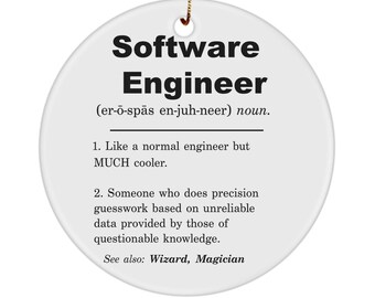 Software engineer definition ornament, software engineer christmas gifts, software engineer gift ideas, best software engineer appreciation