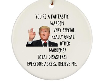 Warden, Warden Ornament, Warden Gift, Warden Appreciation Gift, Warden Gift Ideas, Warden Christmas Gift, Warden Birthday Gift