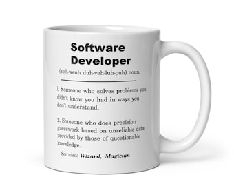 Softwareontwikkelaar, mok softwareontwikkelaar, cadeau softwareontwikkelaar, cadeau softwareontwikkelaar, cadeau-ideeën softwareontwikkelaar