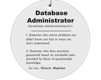 Database Administrator Ornament, Database Administrator Gift, Database Administrator Gift Ideas, Database Administrator Christmas Birthday