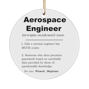 Aerospace engineer definition ornament, aerospace engineer gifts, aerospace engineer gift ideas, best aerospace engineer appreciation gift