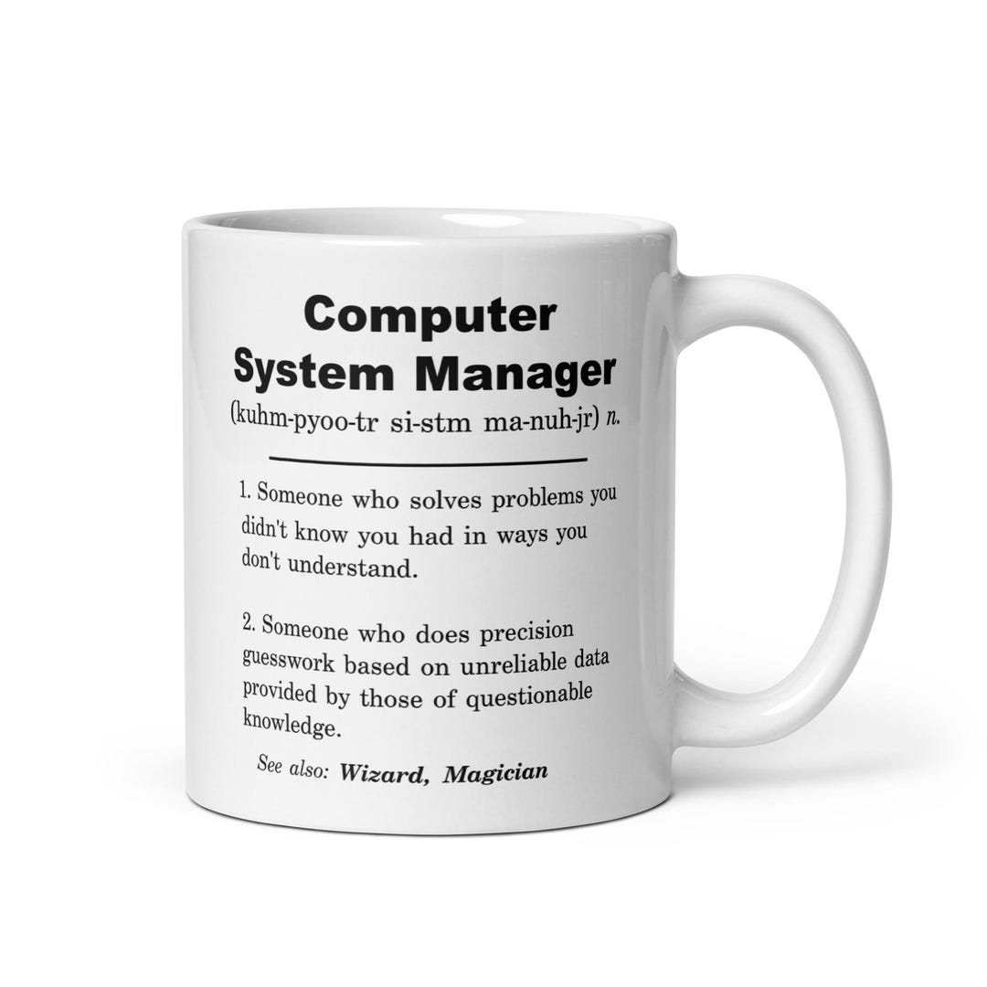 Computer System Manager Gift, Computer System Manager Mug, Computer