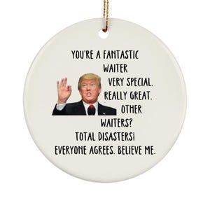 Waiter, Waiter Ornament, Waiter Gift, Waiter Appreciation Gift, Waiter Gift Ideas, Waiter Christmas Gift, Waiter Birthday Gift
