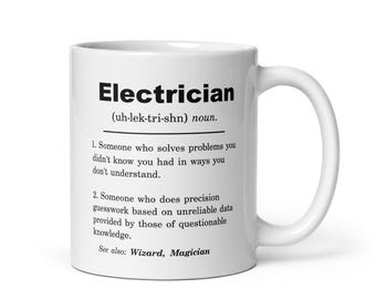Electrician Mug, Electrician Gifts, Electrician Gift Ideas, Electrician Christmas Gift, Electrician Appreciation, Electrician Graduation
