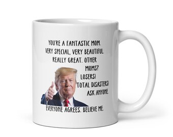Trump, Taza de mamá Trump, Regalo de Navidad de mamá, Regalo de mamá de hija, Regalo de mamá de hijo, Regalo de cumpleaños para mamá, Regalo del Día de la Madre, Regalo de nueva mamá