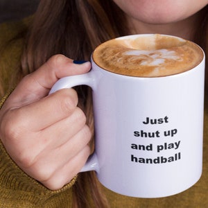 Funny handball mug, handball player gift, handball coach gift, handball gift idea, handball team gift, handball lover gift, handball dad