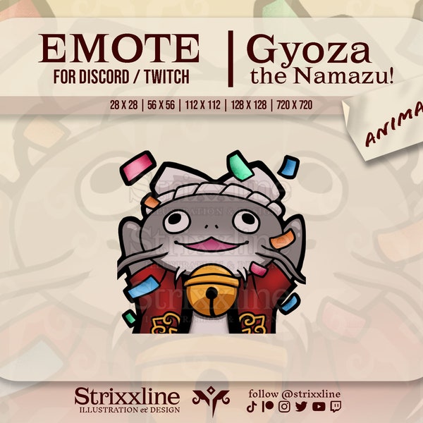 FFXIV Namazu Cheer Animated Emote [Gyoza!] - Twitch, Discord, Youtube