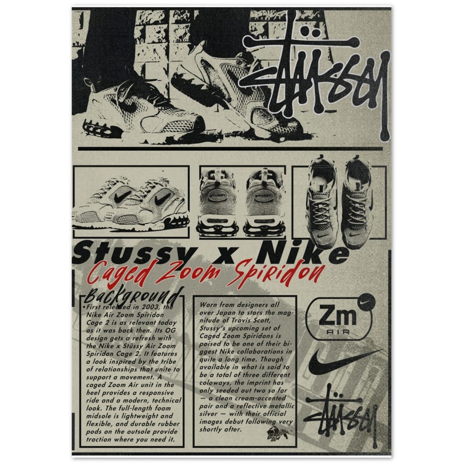 Nike X Stussy Poster Etsy