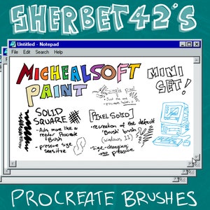 Michealsoft Paint Pixel Procreate Brush + Pallet set