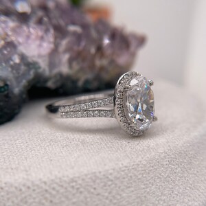 0.26 Carat Oval Brilliant Engagement Ring CENTER STONE Is NOT Included image 8