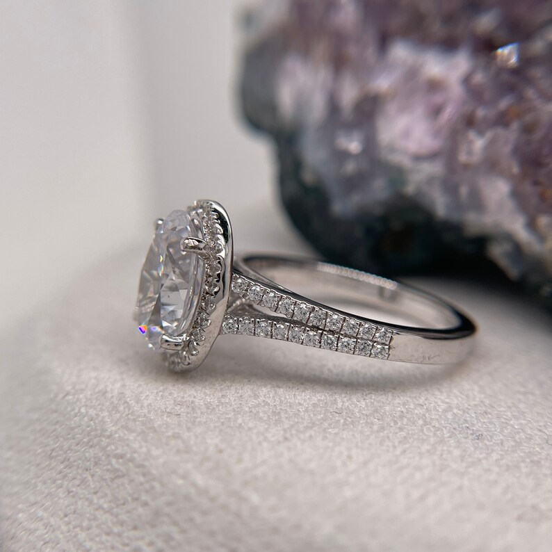 0.26 Carat Oval Brilliant Engagement Ring CENTER STONE Is NOT Included image 10
