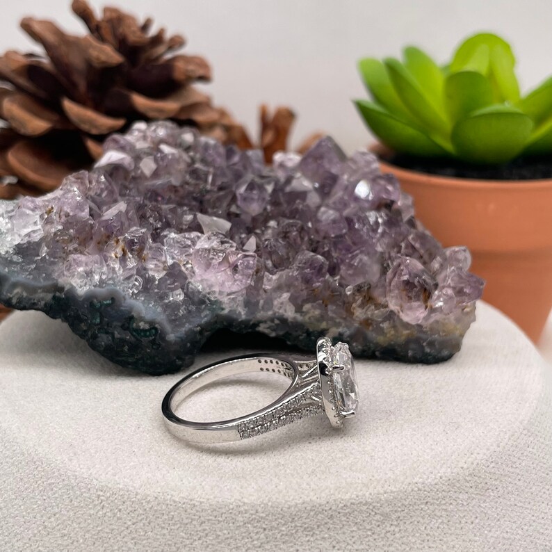 0.26 Carat Oval Brilliant Engagement Ring CENTER STONE Is NOT Included image 4