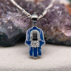 Sterling Silver Hamsa Pendant 925 Sterling Silver Necklace Gift For Her Hamsa Necklace