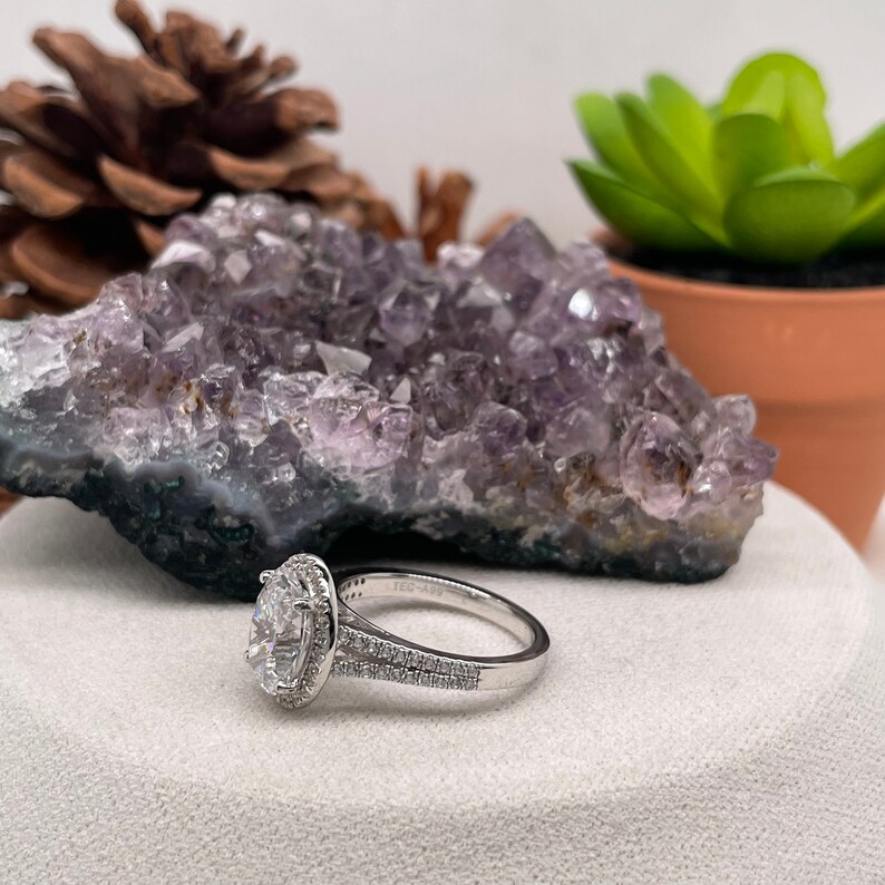0.26 Carat Oval Brilliant Engagement Ring CENTER STONE Is NOT Included image 5