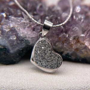 Sterling Silver Heart Pendant 925 Sterling Silver Necklace Gift For Her Heart Necklace