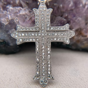 Sterling Silver Cross Pendant 925 Sterling Silver Necklace Gift For Her Cross Necklace