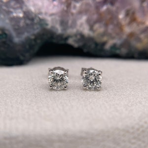 0.60CT Diamond 14K White Gold Earrings For Her Diamond Earrings Stud Earrings Custom Gift for Her