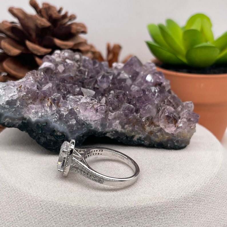 0.26 Carat Oval Brilliant Engagement Ring CENTER STONE Is NOT Included image 6