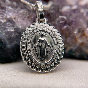 Virgin Mary Necklace - 925 Sterling Silver Necklace - Virgin Mary Necklace - Virgin Mary Pendant - Gift For Her - Gift For Him