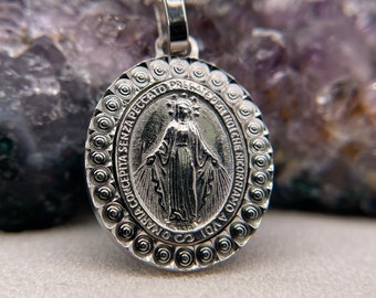 Virgin Mary Necklace - 925 Sterling Silver Necklace - Virgin Mary Necklace - Virgin Mary Pendant - Gift For Her - Gift For Him