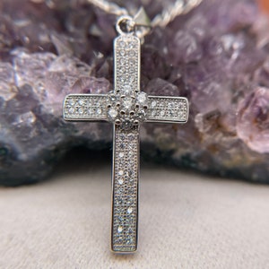 Sterling Silver Cross Pendant 925 Sterling Silver Necklace Gift For Her Cross Necklace