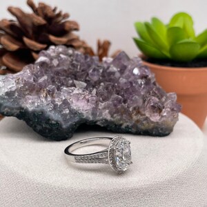 0.26 Carat Oval Brilliant Engagement Ring CENTER STONE Is NOT Included image 3
